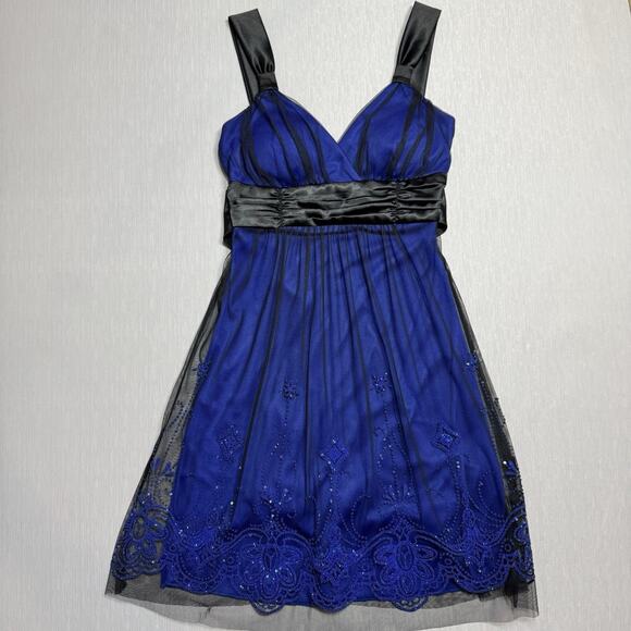 Taboo Dresses & Skirts - Taboo Y2k Babydoll Size M Dress Sheer Glitter Beaded Fairy Grunge Whimsigoth